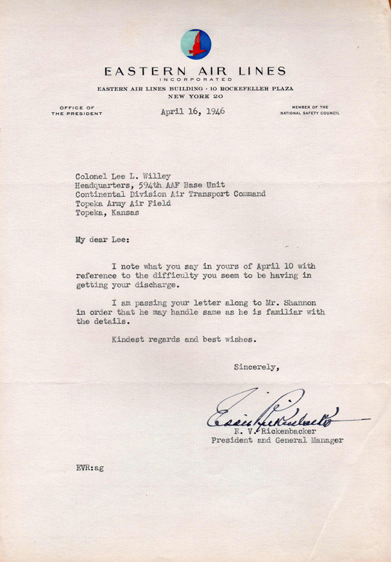 Letter, April 16, 1946